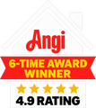 Angi 6-time award winner, 4.9 rating
