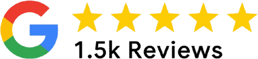 Google — 4.9 stars from 1,500+ reviews