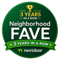 Nextdoor Neighborhood Fave, 3 years in a row