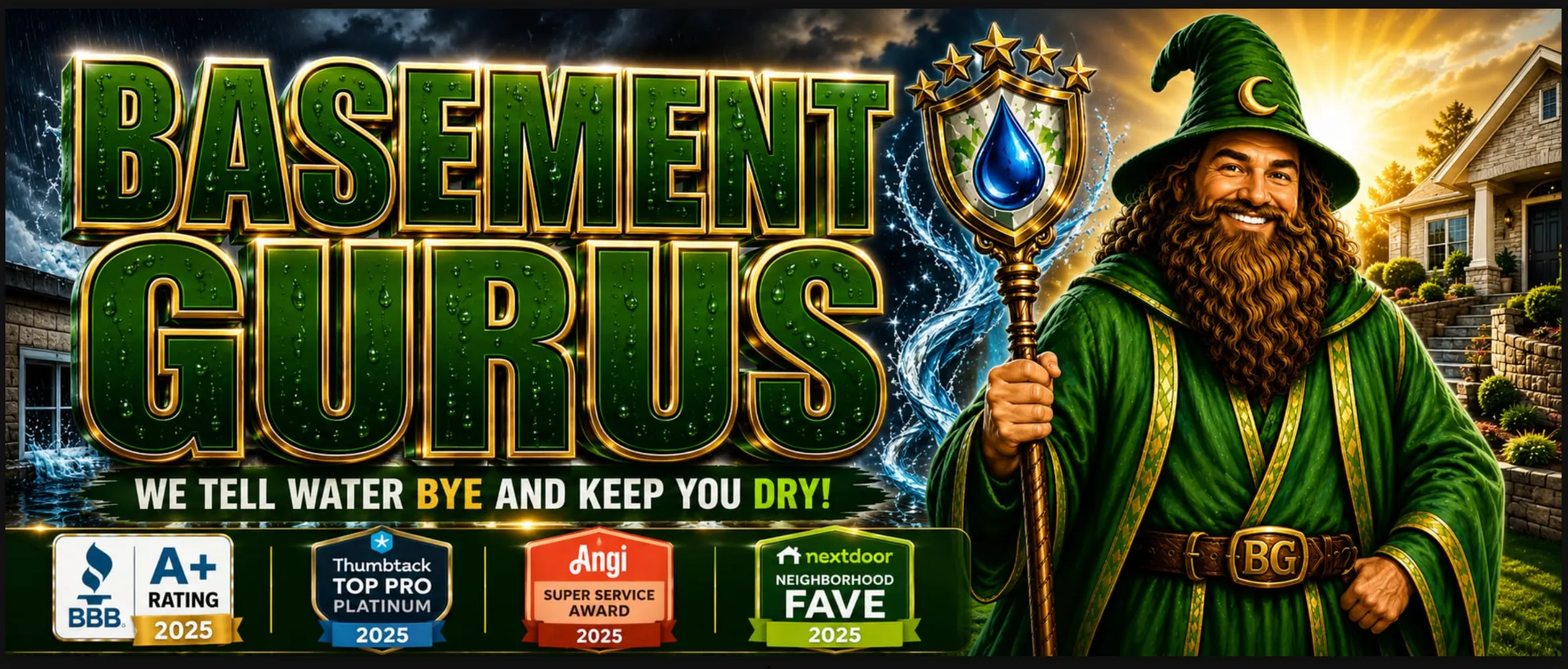Basement Gurus — We tell water bye and keep you dry